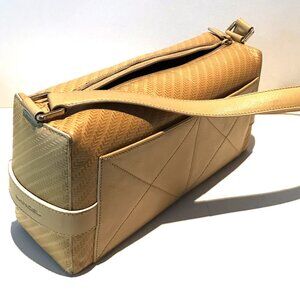 Lancel Designer Beige Tan Leather Shoulder Bag Branded Lining Dust Bag included